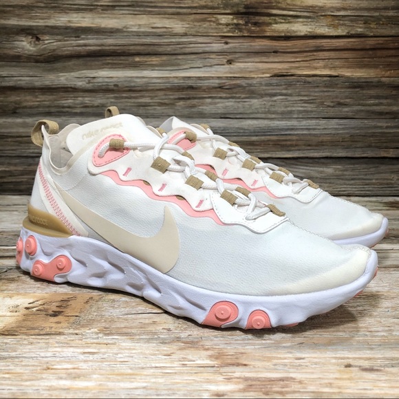 Nike React Element 55 Pink Sneaker Women 9.5 - Picture 3 of 8